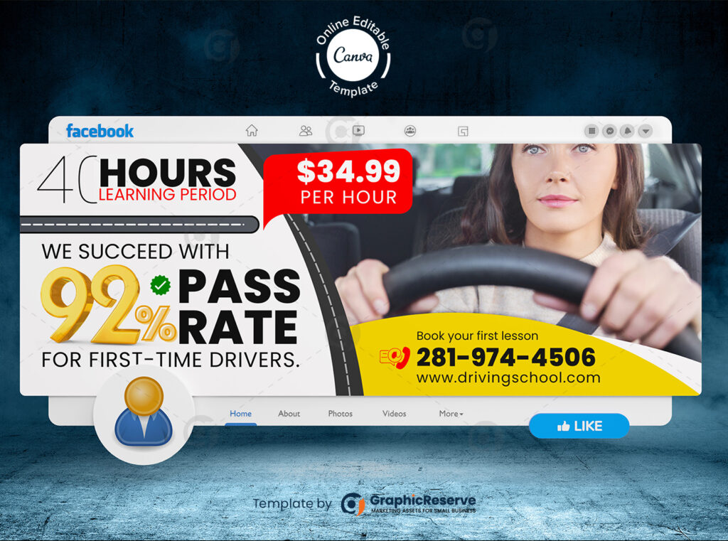 Driving School Facebook Cover
