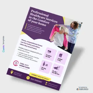 Elder Care Flyer Canva Template