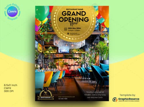Gorgeous Grand Opening Flyer Template
