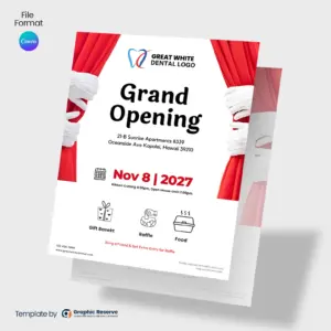 Grand Opening Flyer Canva Template