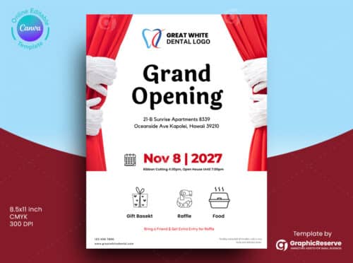 Grand Opening Flyer Canva Template