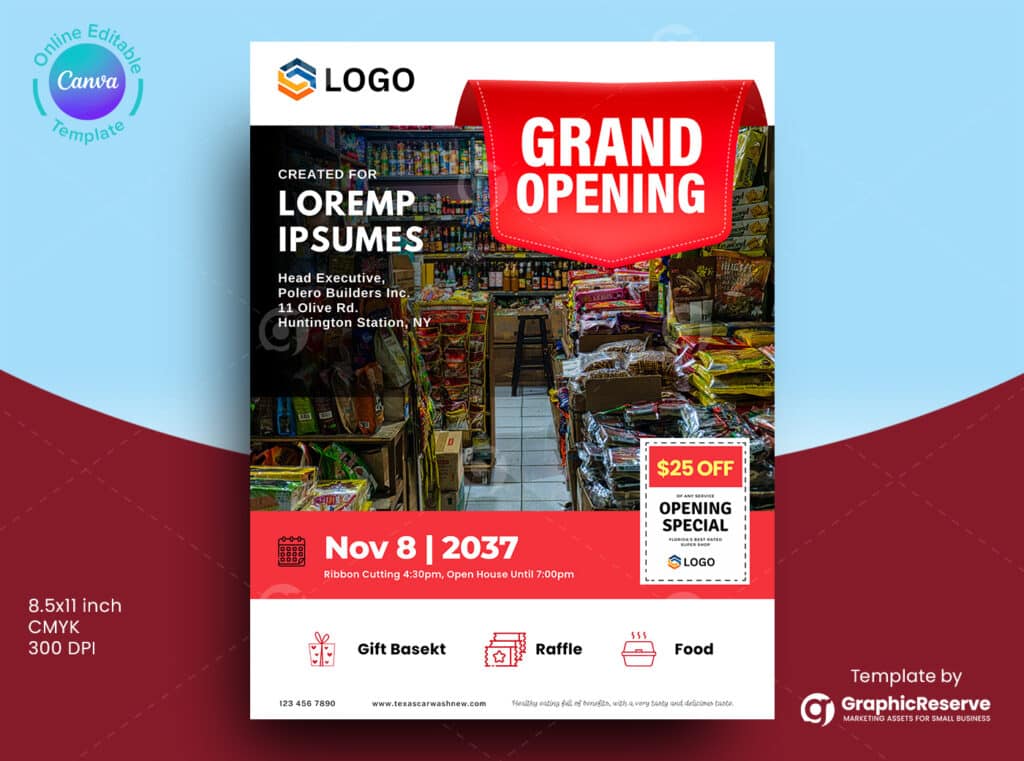 Grand Opening Flyer with Couon Code
