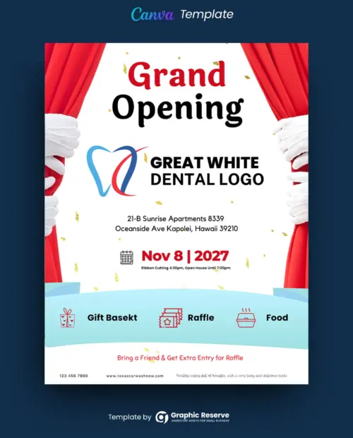 Online Editable Grand Opening Flyer Template