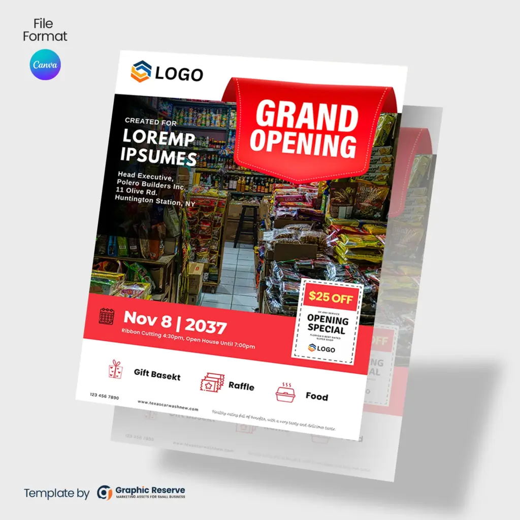 Grand Opening Flyer with Couon Code