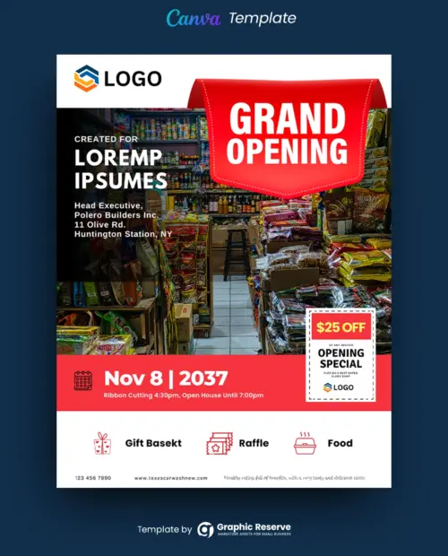 Grand Opening Flyer with Couon Code