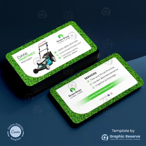 Landscaping and Gardening Standard Business Card Template 1
