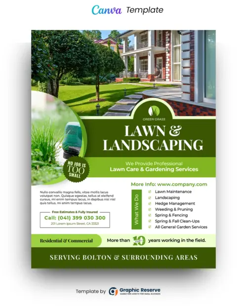 Lawn Care And Landscaping Services Flyer