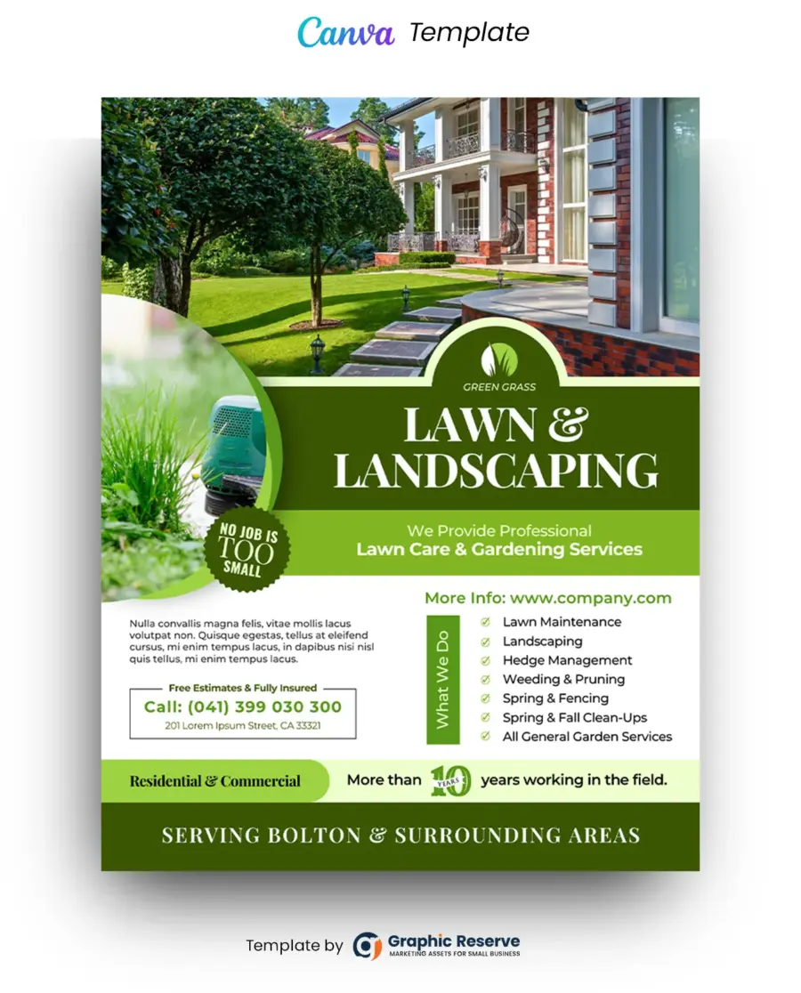 Lawn Care And Landscaping Services Flyer