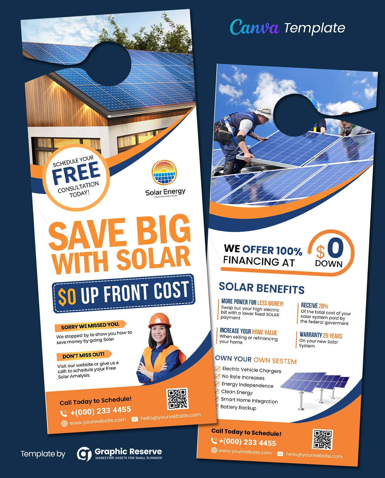 Solar Door Hanger Design Template