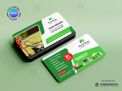 landscaping services business card