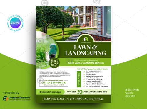 lawn care and landscaping services flyer