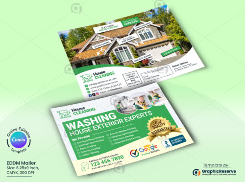 Exterior Cleaning Experts Direct Mail EDDM Canva Template
