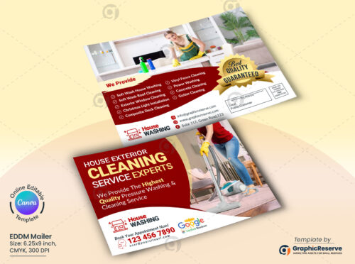 House Exterior Cleaning Experts Canva EDDM Mailer Design