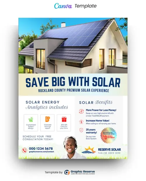 Solar Flyer Canva Design Template