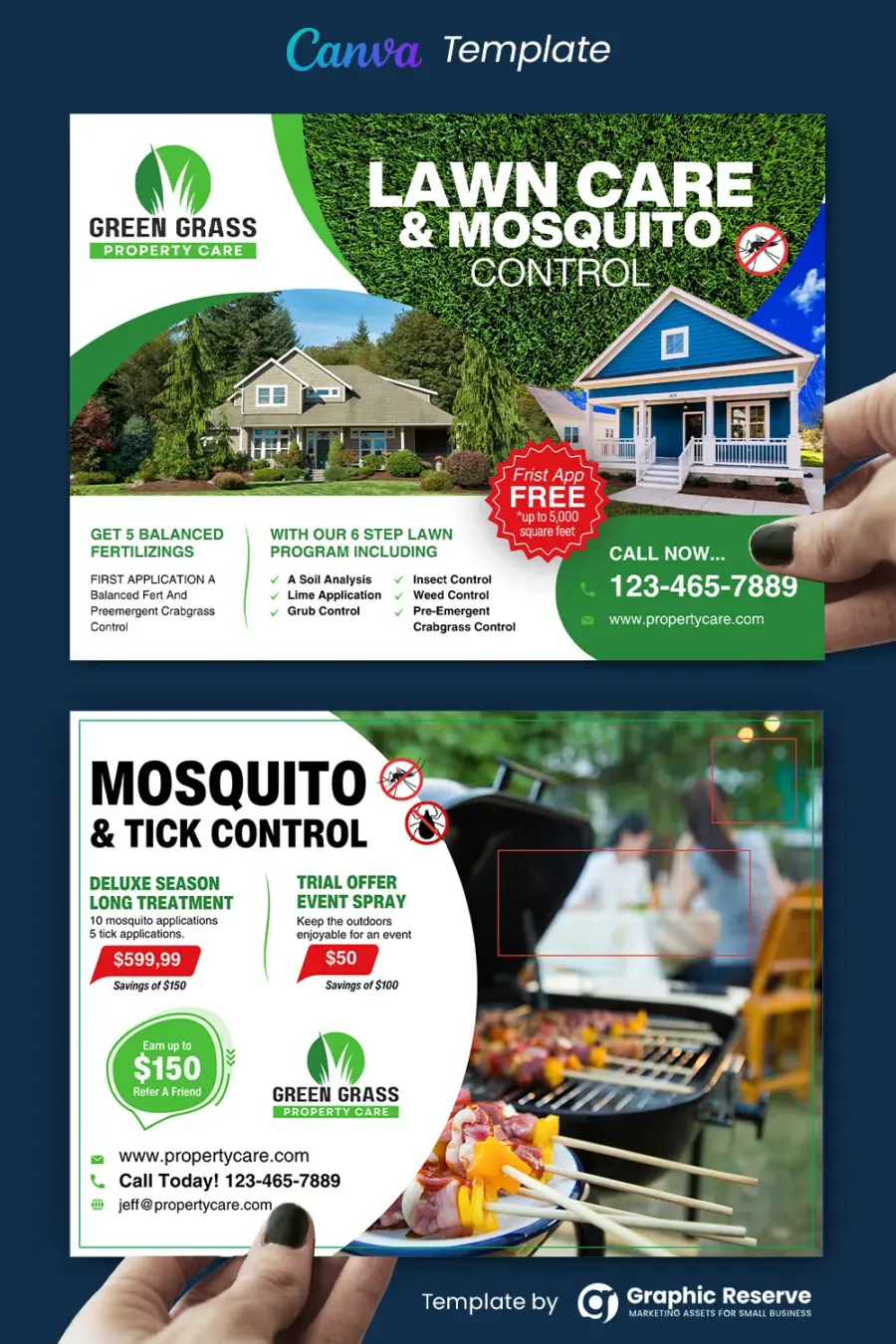 Canva Lawn Care Mosquito and Tick Control EDDM Postcard