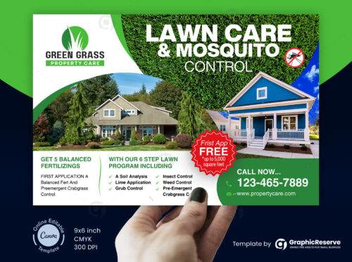 Lawn Care Mosquito & Tick Control Eddm Postcard (1)