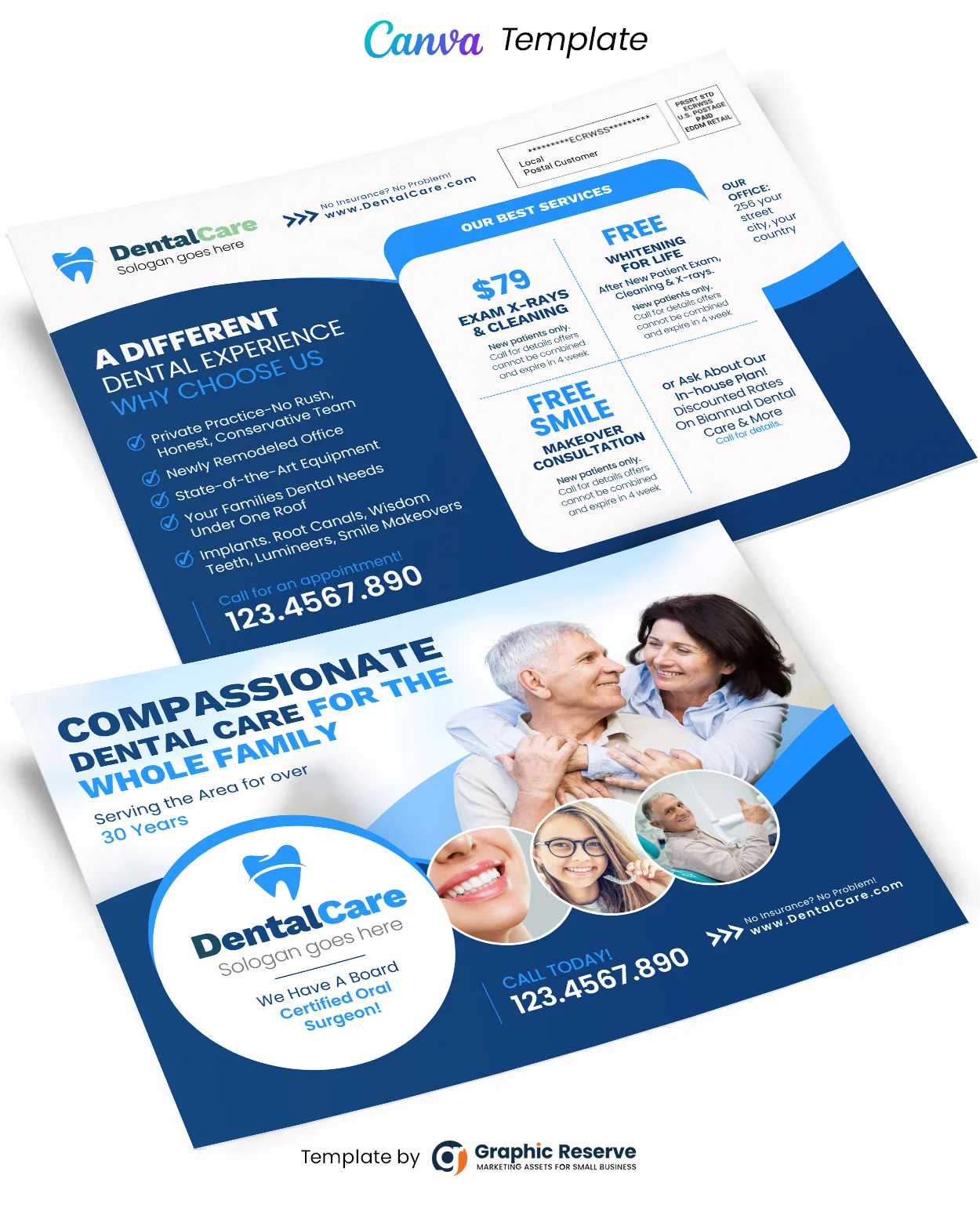 Dental Promotional Service Canva EDDM Mailer