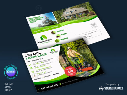 Lawn Care and Landscaping EDDM Postcard Canva Templates (1)