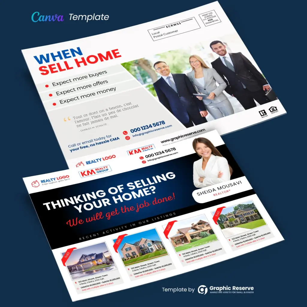 Real Estate Direct Mail EDDM Postcard (Canva Template) – Canva template