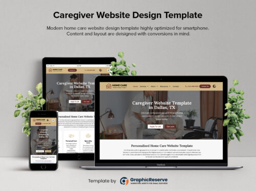Caregiver Website Design Template