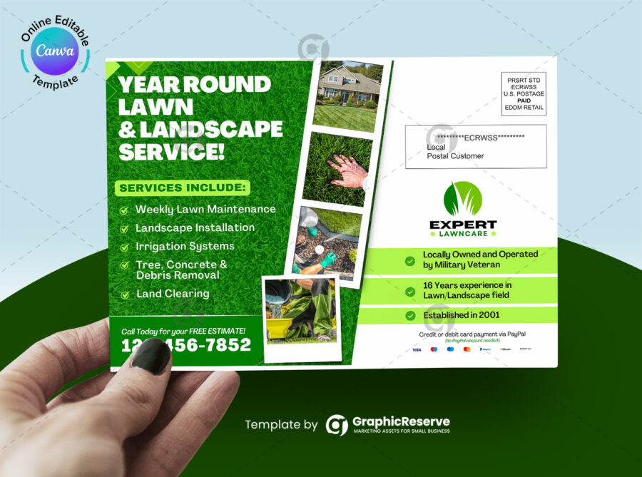 Complete Property Maintenance Lawn Care EDDM Canva Template (2)