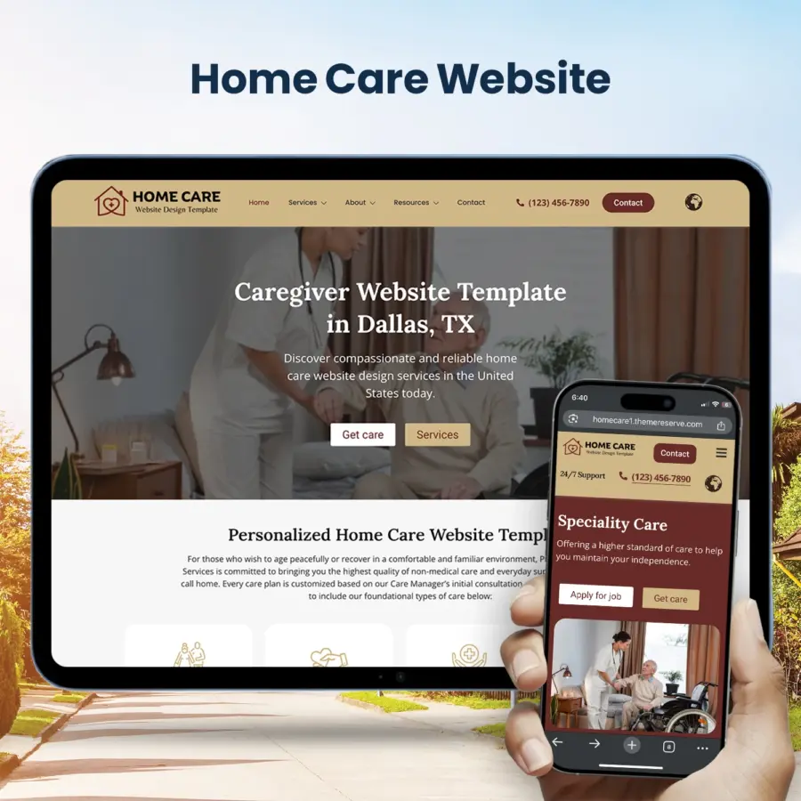 Home Care - Caregiver Website Design Template | WordPress Elementor