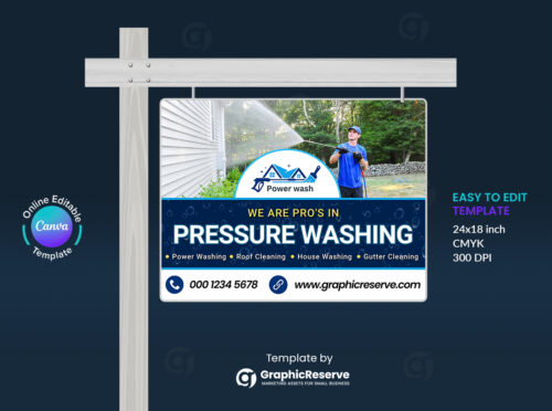 Pressure Washing Yard Signs Design Template