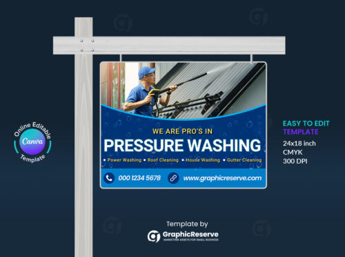 Pressure Washing Yard Signs Design Template