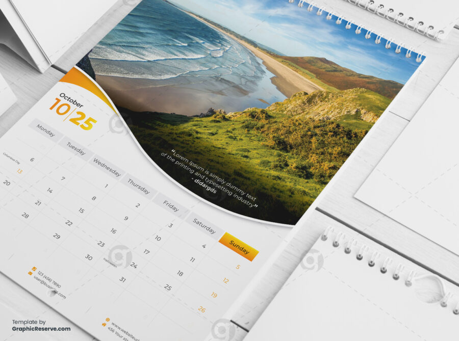 Wall Calendar 2025 template by visualgraphics v10