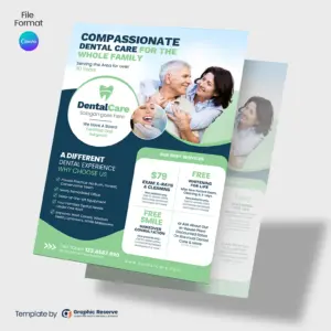 Dental Promotional Service Flyer Canva template