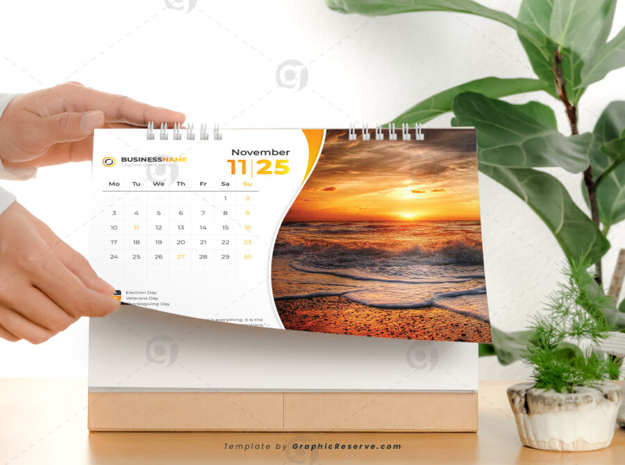 Desk Calendar 2024 template by visualgraphics v5