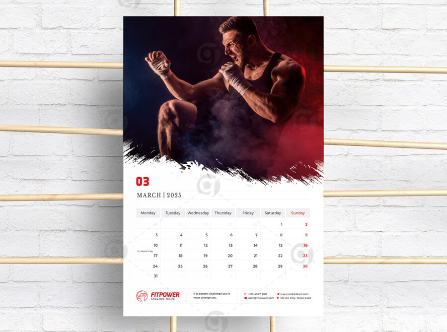 Poster Calendar 2025 template by visualgraphics v3