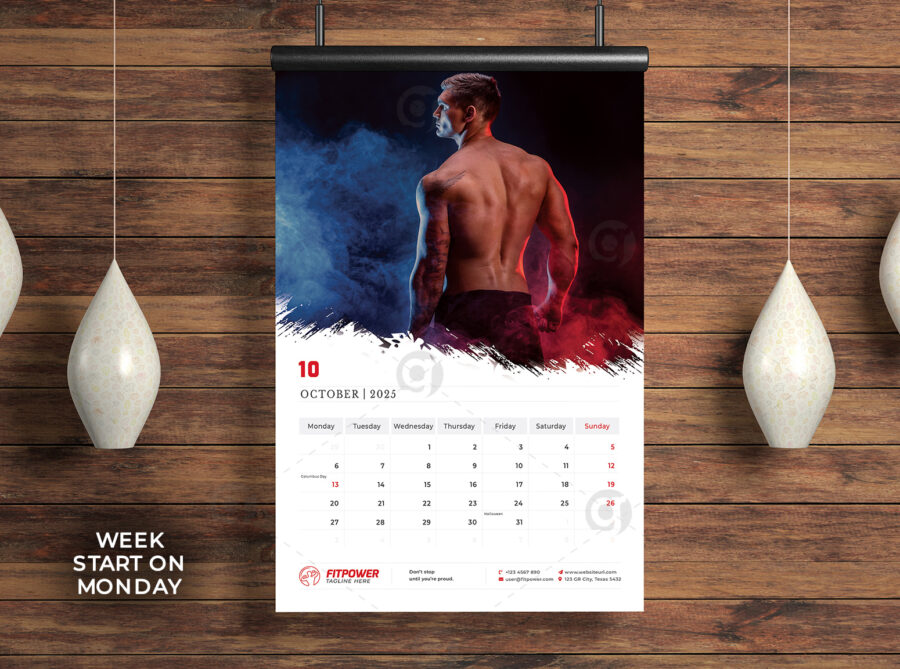 Poster Calendar 2025 template by visualgraphics v4