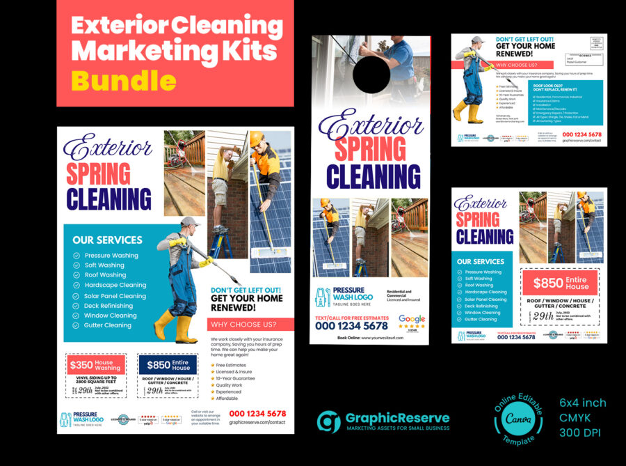 Exterior Cleaning Marketing Kits Bundle