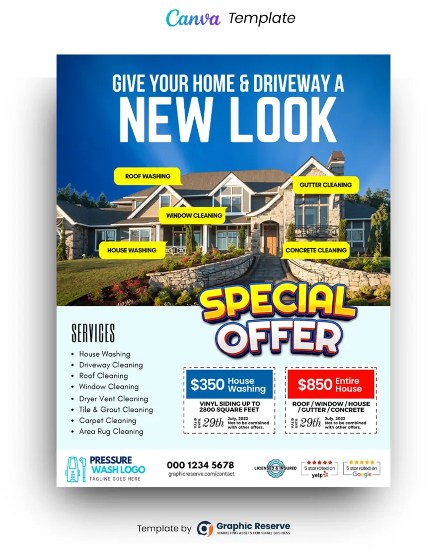 Exterior Cleaning Service Marketing Flyer