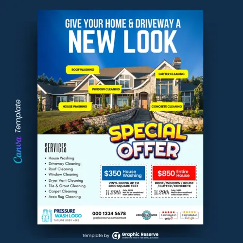 Exterior Cleaning Service Marketing Flyer
