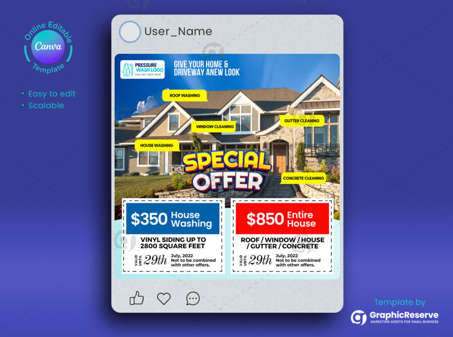 Exterior Cleaning Social Media Marketing Banner