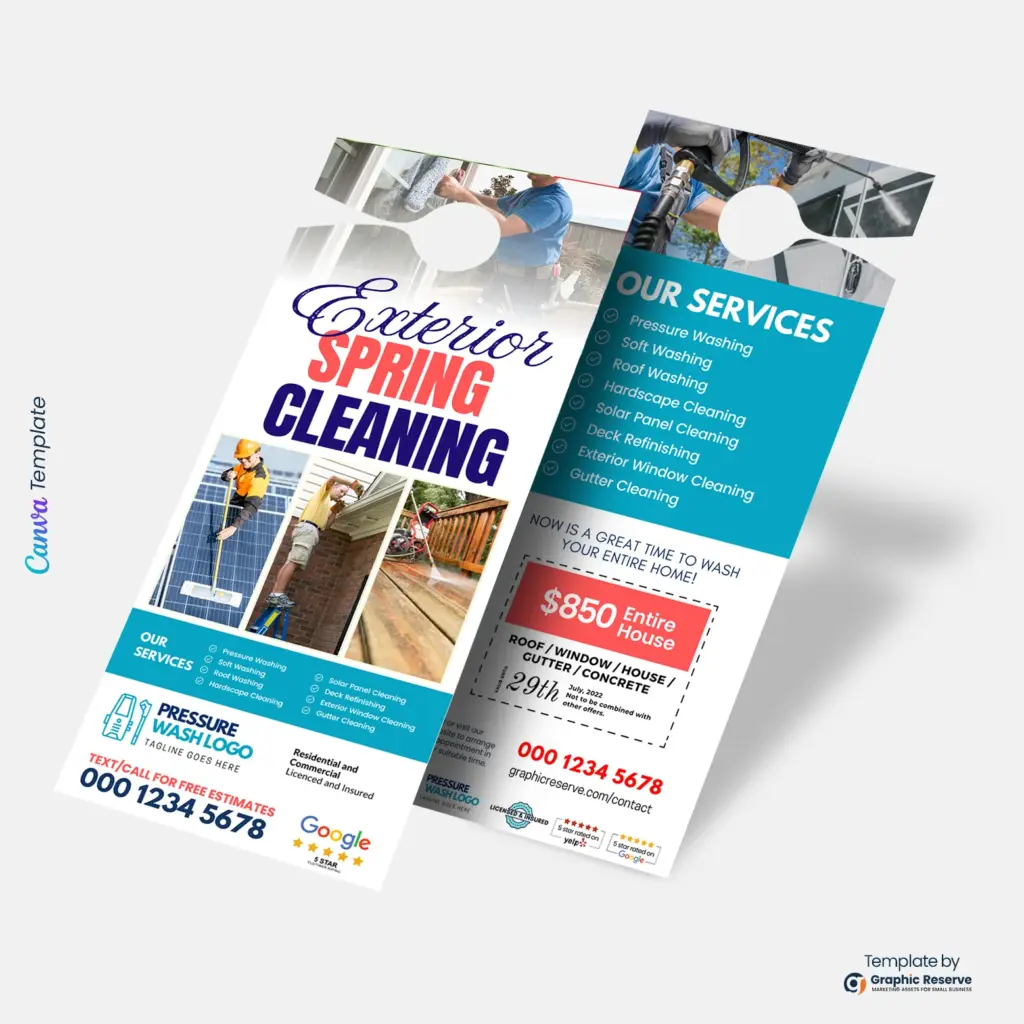 Spring Refresh Service Bundle | Exterior Cleaning Door Hanger Template