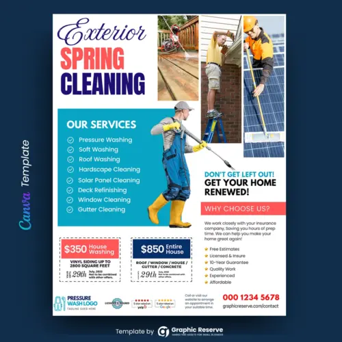 Exterior Spring Cleaning Marketing Flyer
