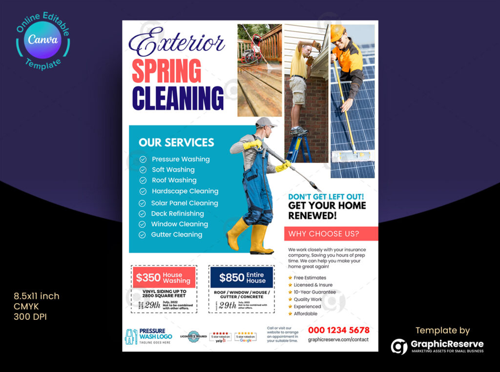 Exterior Spring Cleaning Marketing Flyer