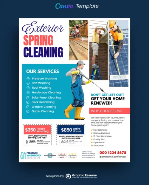 Exterior Spring Cleaning Marketing Flyer