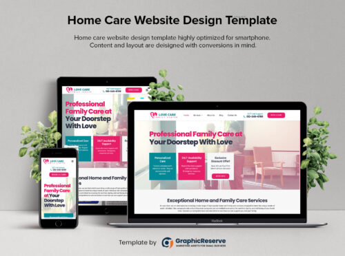 Home Care Website Design Template