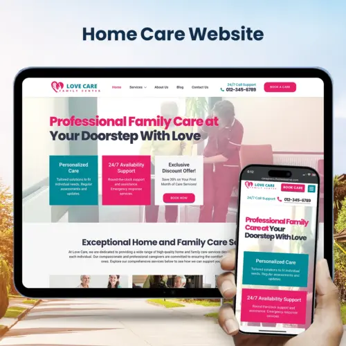 Home Care Website Design Template