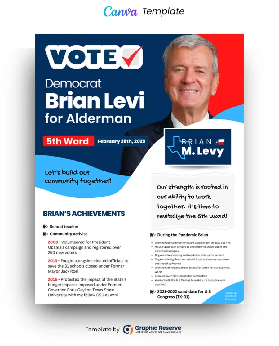 Political Flyer Design Canva Template