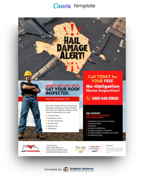 Roofing Flyer Design Template