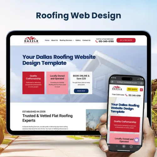 Roofing website Design Template