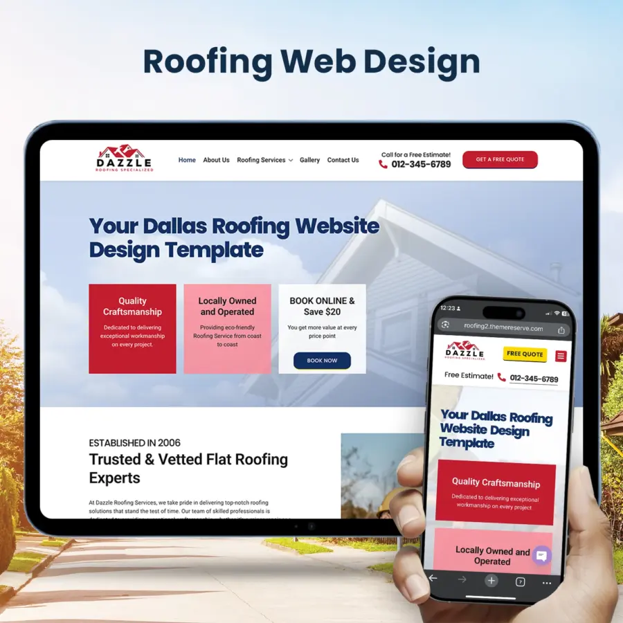 Roofing website Design Template