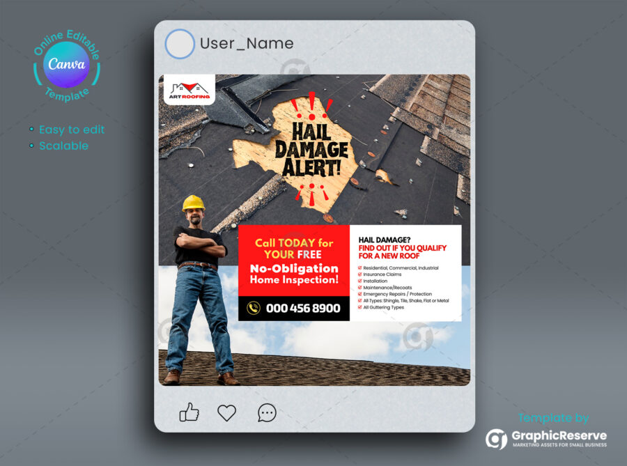 Roofrepair digital marketing Banner Template