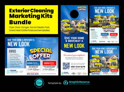 Exterior Cleaning Marketing Materials Bundle