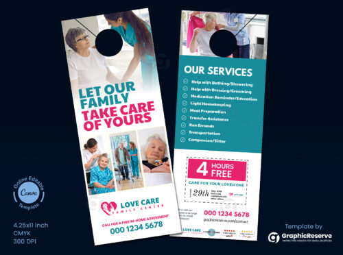 Home Care Door Hanger Template